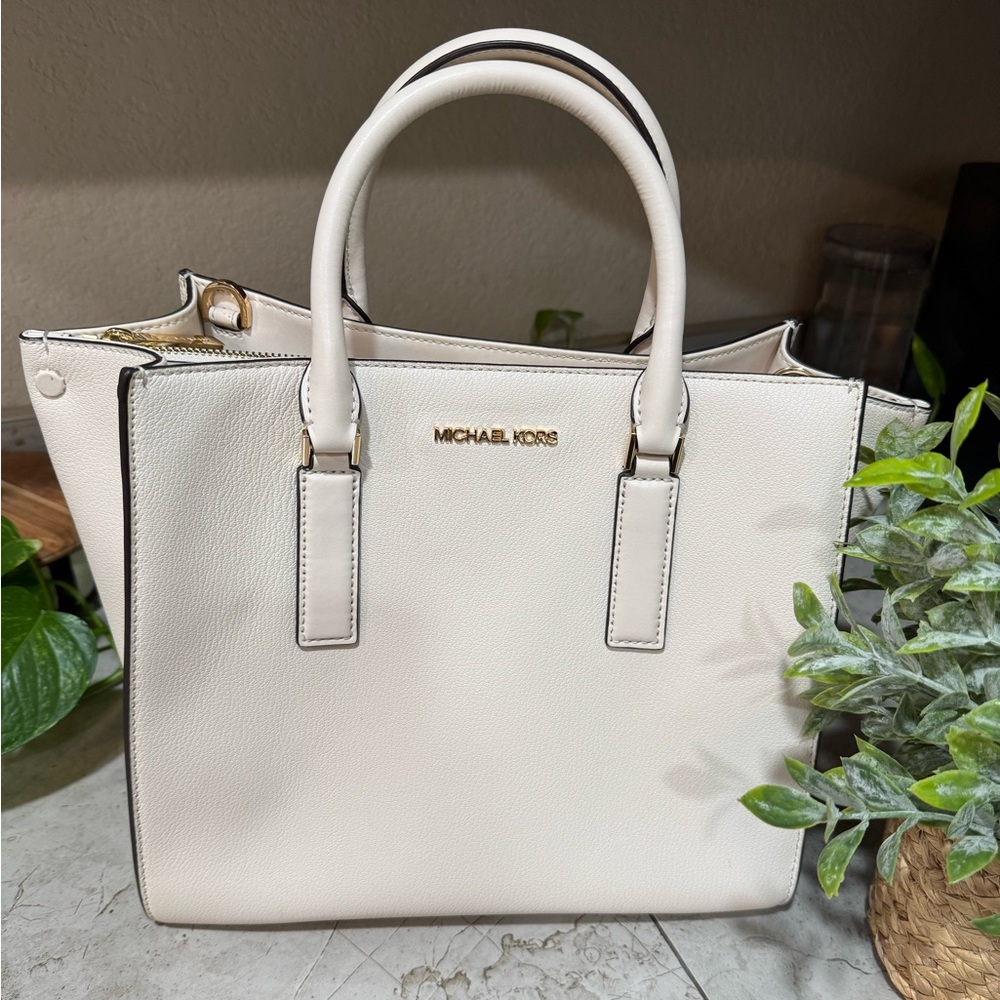Michael Kors White Satchel Bag